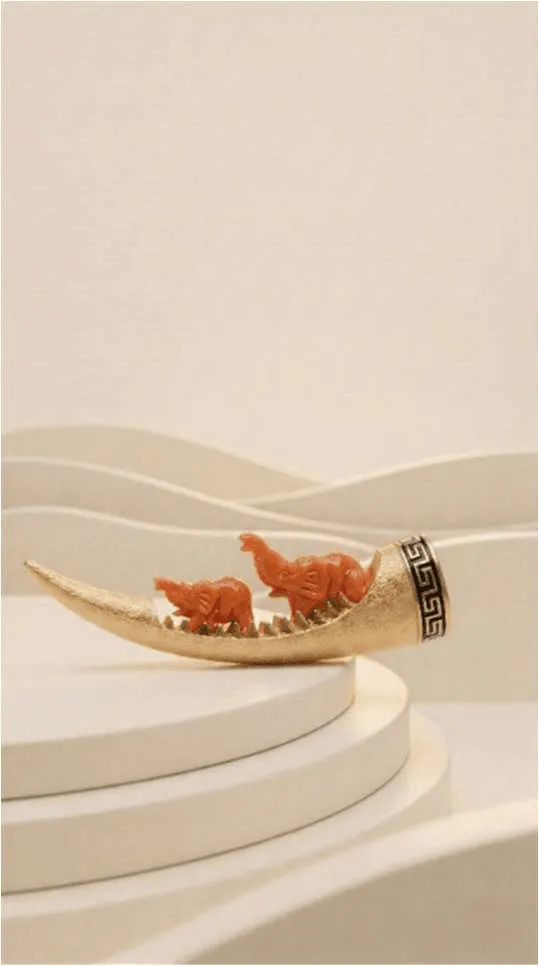 Royal Tusks Brooch