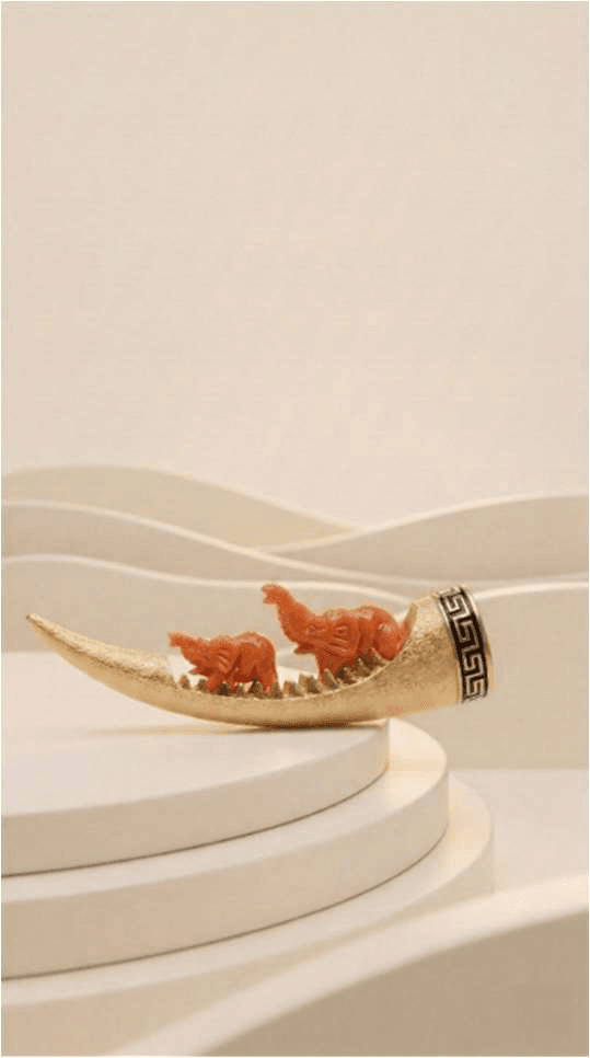 Royal Tusks Brooch